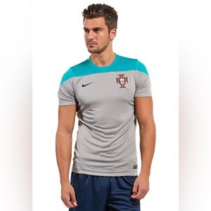 Official 2014-15 Portugal Nike Training Shirt (Grey)